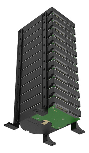 Suporte Rack Externo Vertical Até 12 Hd/ssd Organizador Mesa