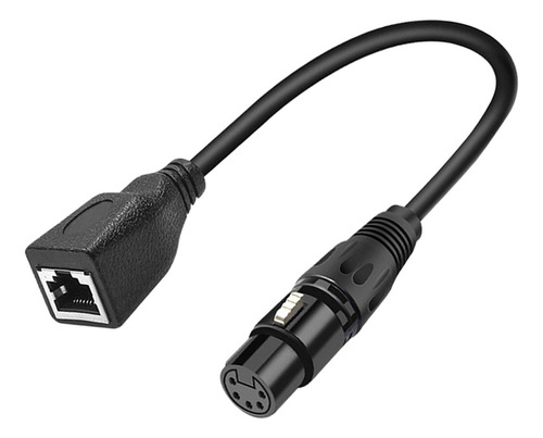 Cabo Adaptador Fêmea Xlr De 5 Pinos Para Fêmea Rj45, Xlr