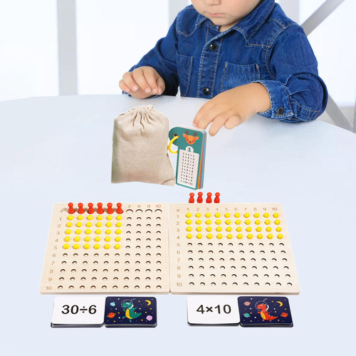 Tablero De Multiplicación Y División Montessori, Material