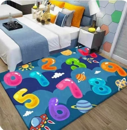 Alfombra Didáctico Para Niños Base Anti Deslizante 160x80 Cm