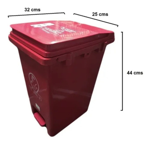 Papelera Pedal De 20 Litros - Unidad a $28900