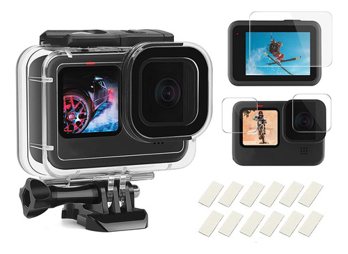 Funda Impermeable + Protector Para Gopro Hero 12/11/10/9