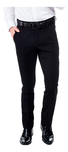 Pantalon Hombre Aldo Conti Lexus Liso Color Negro