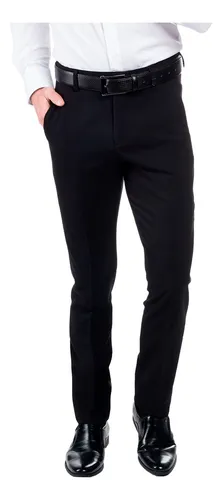 Pantalones de vestir negros ajustados para hombre, pantalones formales,  pantalones de vestir para hombre, Negro 