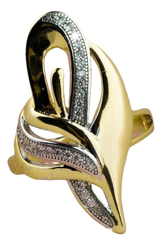 Anillos Elegante Oro 18k Fino Grande Mujer Dama Boda Joyeria