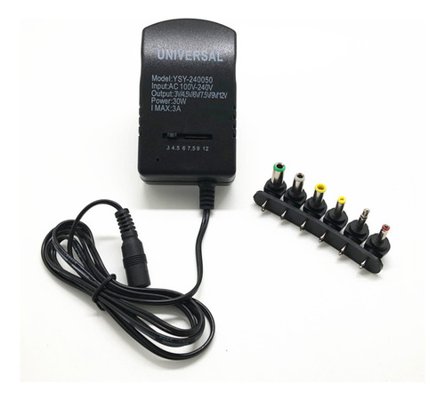 Adaptador De Corriente Universal 30w Regulable De 3v A 12v