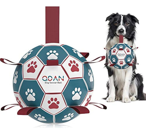 Qdan Dog Toys Soccer Ball, Juguetes Interactivos Para Perros