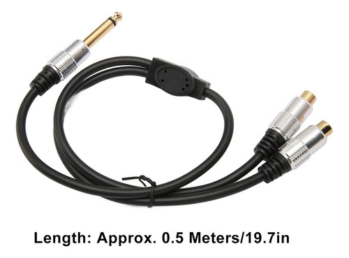 Cable Divisor Doble Rca A Y De 6,35 Mm Chapado En Oro