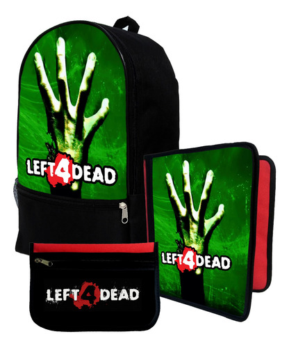 Mochila+ Funda Carpeta+ Cartu De Left 4 Dead #411