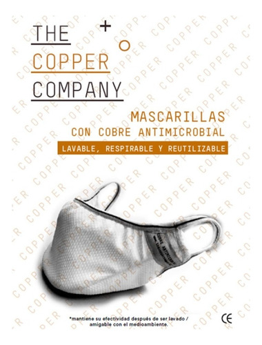 Mascarilla Con Partículas De Cobre (antimicrobial) - Talla L