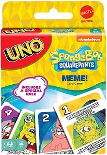 Uno Bob Esponja Meme Juego De Cartas Original Mattel Games