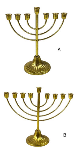 (b) Portavelas Menorah De 7/9 Ramas Para Velas De 0.51 Pulga