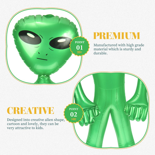 Q , Globo Alienígena De Juguete Inflable, 2 Piezas