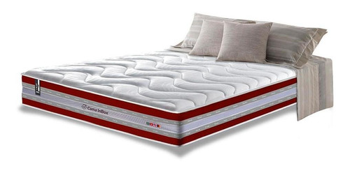 Colchão Queen Firme Molas Pocket Cama Inbox Select Vermelho