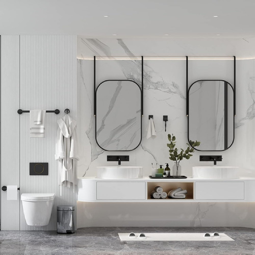 Set De Accesorios Baño Acero Inoxidable 5pcs Negro