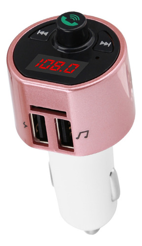 Adaptador De Radio Fm Inalámbrico Pink Transmitter Para Coch