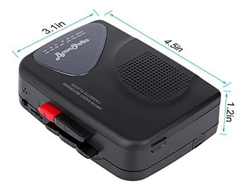 Imagen 5 de 5 de Walkman Reproductor Portatil De Casetes Con Radio Fm Y Am