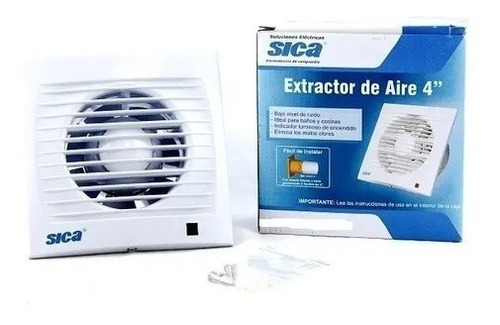 Extractor De Aire 4 Pulgadas 100mm 19w Sica 915000