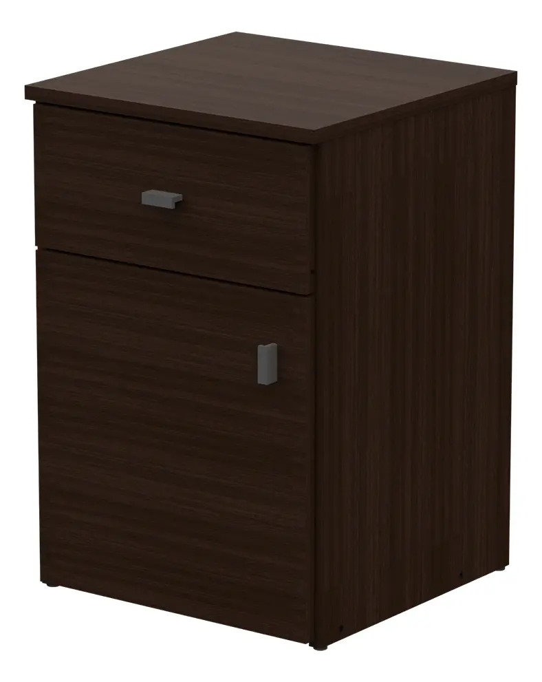 Mesa Luz Mosconi 1 Pieza 1 Cajón 1 Puerta Melamina 38cm 37cm 56cm Requiere Armado Manual Pack Mate Chocolate