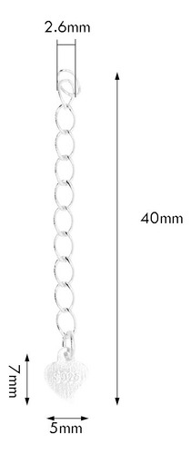 Cadena Extensible De Plata Esterlina S925 Plata