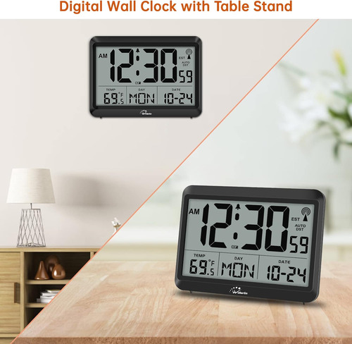 Reloj Atomico Wallarge Que Funciona Con Pilas, Pantalla G...
