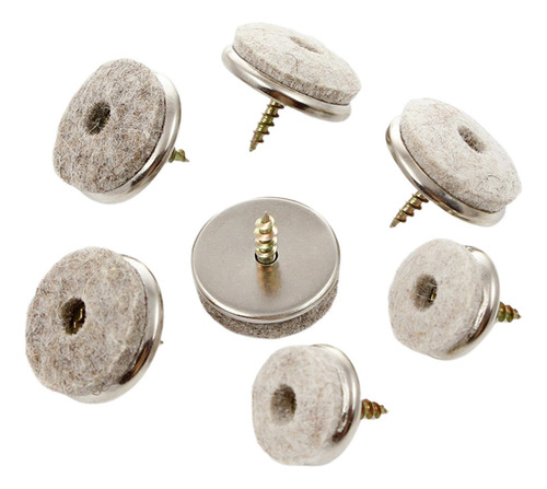 24 Piezas Atornillable Muebles Almohadilla De Fieltro 24 Mm