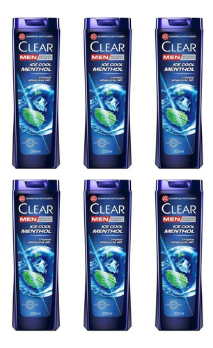 Shampoo Clear 200ml Ice Cool Menthol-kit C/6un