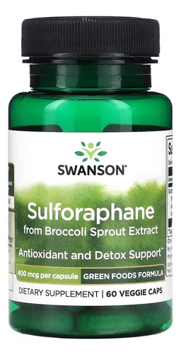 Sulforafano De Brócolis 400mcg Swanson 60veg Cápsulas