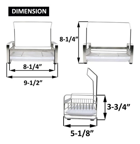 Soporte De Esponja Organizador De Fregadero De Cocina Ba