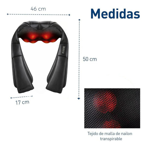 Masajeador Electrico Masaje De Espalda Cuello Masajeadora