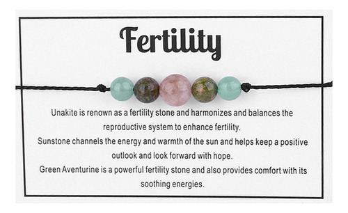 Pulsera Ajustable Piedras Naturales - Fertilidad -  D987