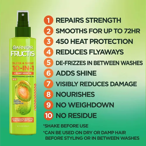Garnier Fructis Sleek & Shine 10 En 1 Para Cabello