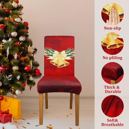 Cubiertas De Sillas De Navidad De 4, Decoraciones Navideñas