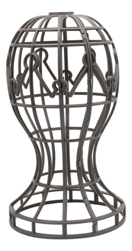 Soporte De Peluca De Viaje Plegable Para Peinar Peluca Gris