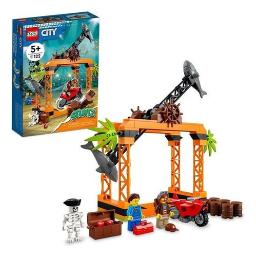 Kit Lego City Desafío Acrobático Ataque Tiburón 60342 Cantidad de piezas 122