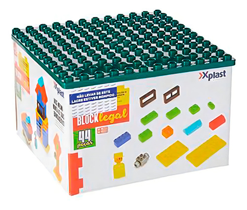 Blocos De Montar Encaixar Coloridos 44 Peças - Xplast