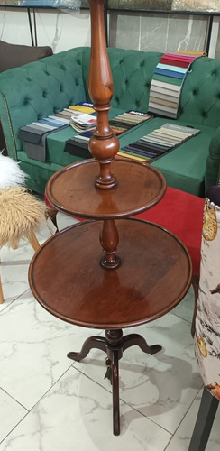 Velador Lámpara De Pie Con Pantalla Blanco Marrón Oscuro