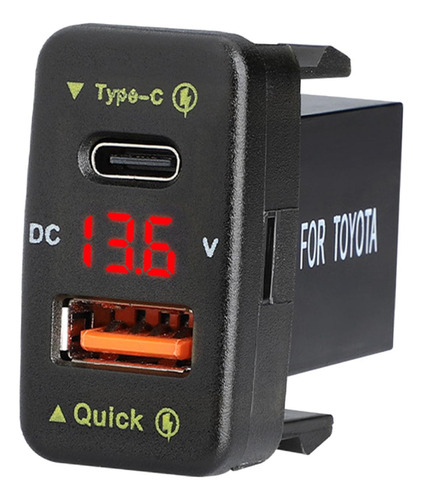 Carregador De Carro Tomada De Telefone Luz Vermelha 40x22mm