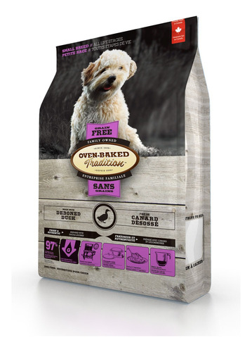 Oven Baked Grain Free Perro Raza Pequeña Sabor Pato 2,27kg