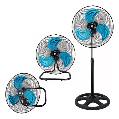 Ventilador De Pedestal 3 En 1 Estructura 18in Aspas Metalico