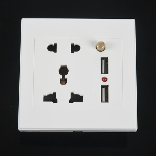 Adaptador De Enchufe Usb Dual Crystally-2.1 A Para Cargador
