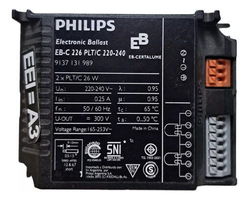 Balasto Electronico Eb-c De 2x26w Plt/c Philips