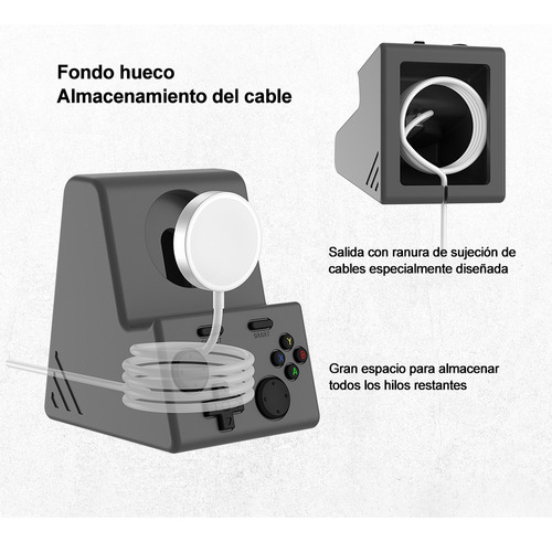Soporte Base De Carga Base Para Cargado Para Apple Watch Color Gris Roca