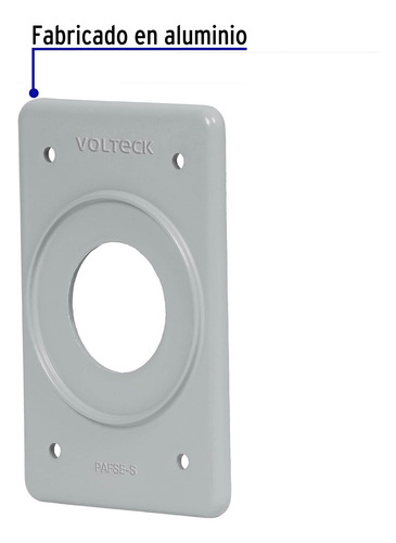 Placa P/intemperie Fs Sencilla P/sobreponer Volteck 46431 0 Ma 0v Gris