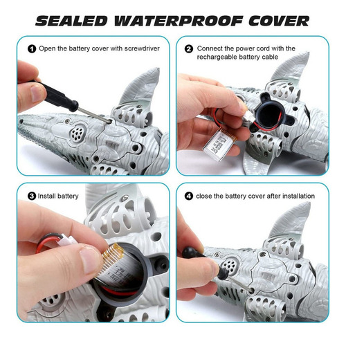 . 2.4g Dinosaurio Mosasaurus Control Remoto Buceo Rc Boat