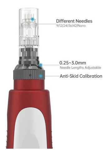 Imagen 4 de 10 de Dermapen Anti Acne Arrugas Flacidez Estrias Manchas + 2 Cart