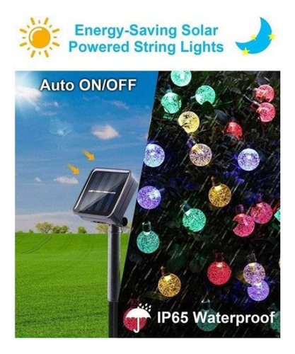 Serie De Luz Led 12m 100 Focos Decorativos Luz Solar2024