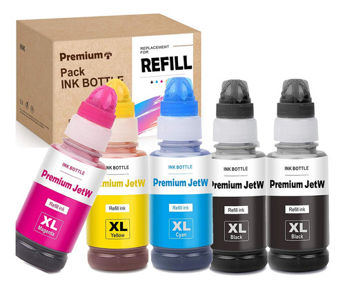 5x Tinta Para Brother Btd60 Bt5001 Dcp-t420w T510w T520w Tinta 200ml Super Black 100ml Yellow 100ml Magenta 100ml Ciano