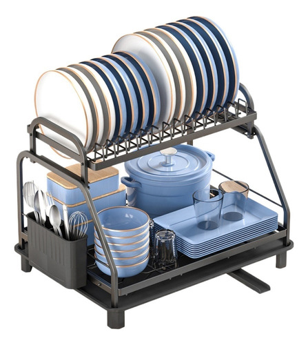 Escurridor De Platos 2 Niveles Multifuncional Organizador