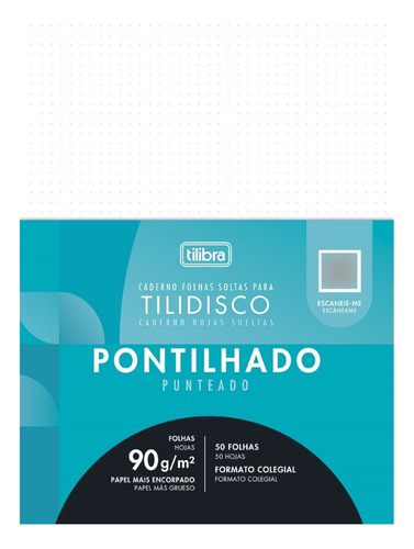 Bloco Caderno Inteligente Colegial Pontilhado 90 Gramas 50fl